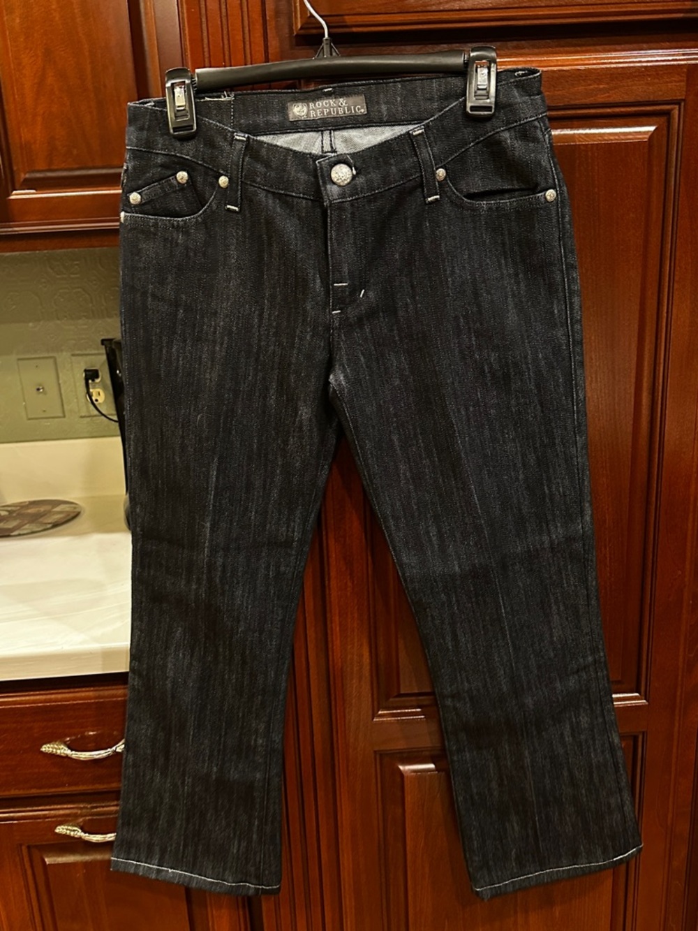 Rock & Republic size 28 Dark Blue Cropped Women's Jeans